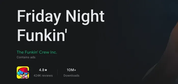 Google Play 上の公式 Friday Night Funkin Android ページ